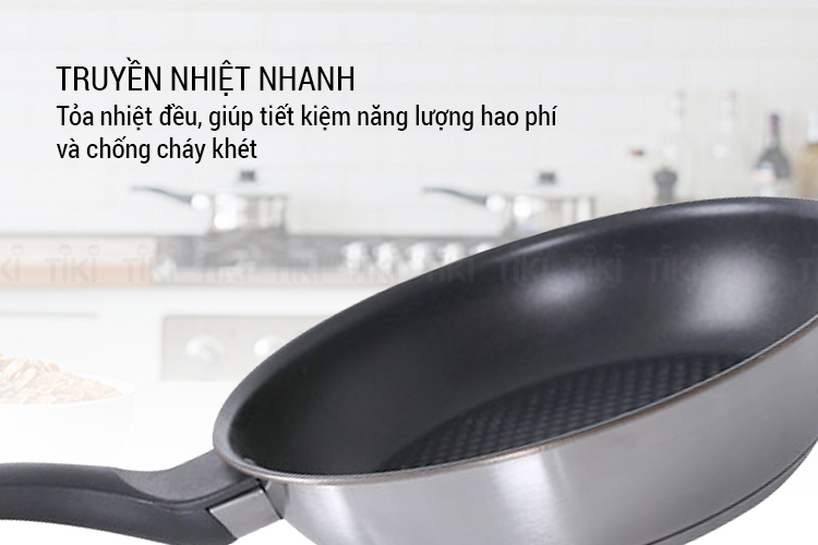 Chảo Inox Không Dính 3 Đáy Fivestar 20cm CKD20-3DI