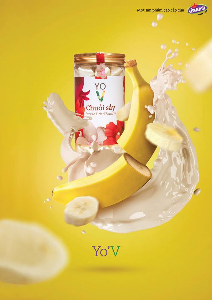 Sữa Chua Sấy Yov Vinamit Chuối 90G Lon