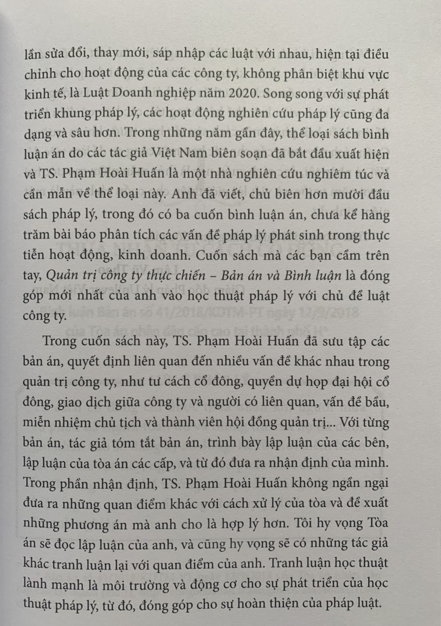 Sách Quản Trị Công Ty Thực Chiến - Bản Án Và Bình Luận