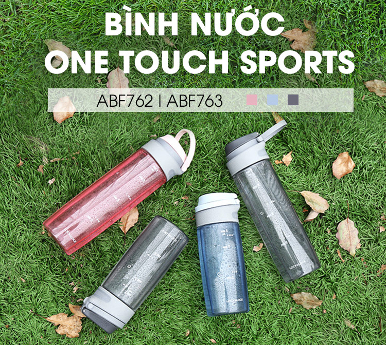Bình Nước Bằng Nhựa Tritan One Touch Sport Lock&Lock ABF762BLU - Xanh Dương (550ml)