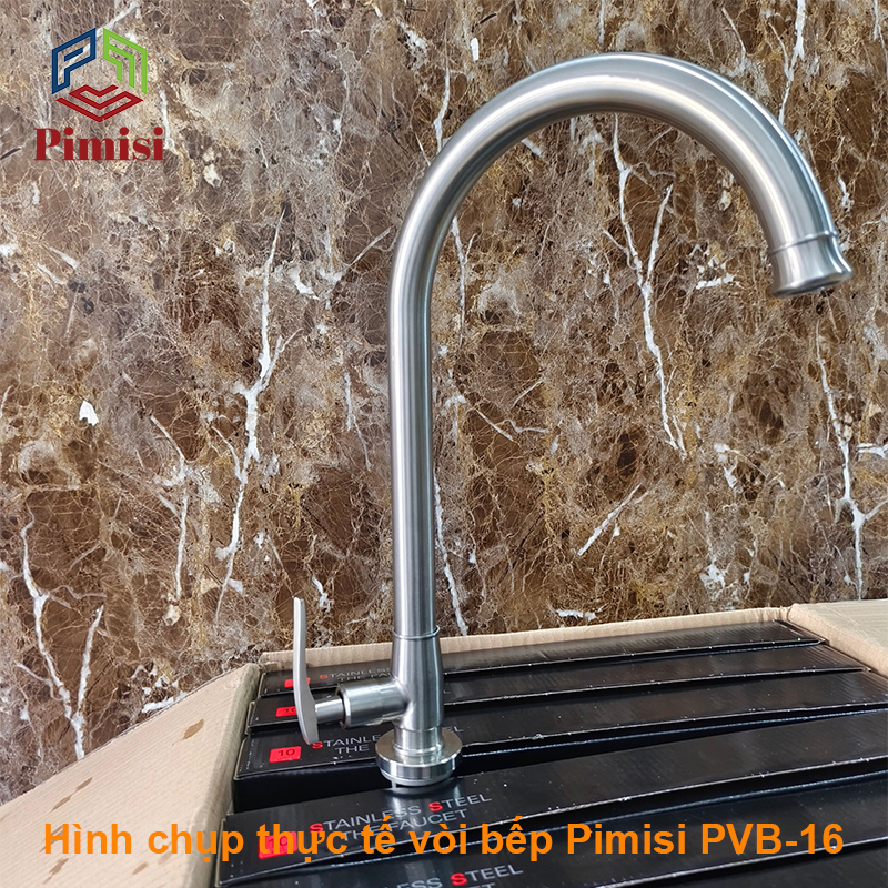 Hình chụp thực tế vòi bồn rửa chén lạnh Pimisi PVB-16