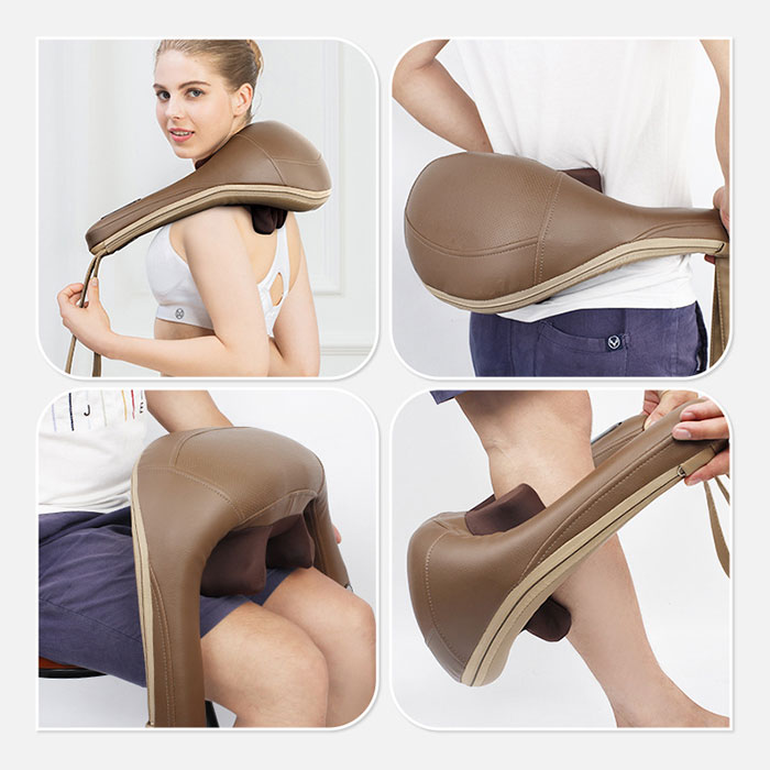 Máy massage xoa bóp huyệt đạo cổ vai gáy MZ-666C màu đen
