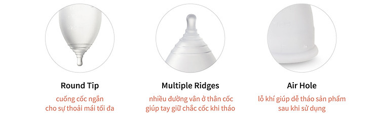 Cốc Nguyệt San EVE CUP 100% silicone Y Tế, chuẩn FDA Hoa Kỳ - Hỗ trợ chu kỳ 2