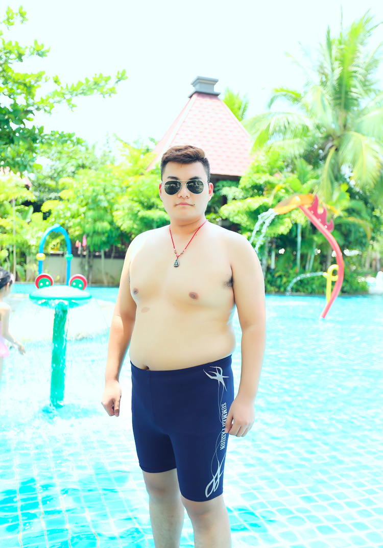 Quần bơi big size cho nam giới béo mập, có size lớn đến 125kg, dáng sooc đùi dài, chất thun bơi lạnh dày dặn co giãn 4 chiều | BN017