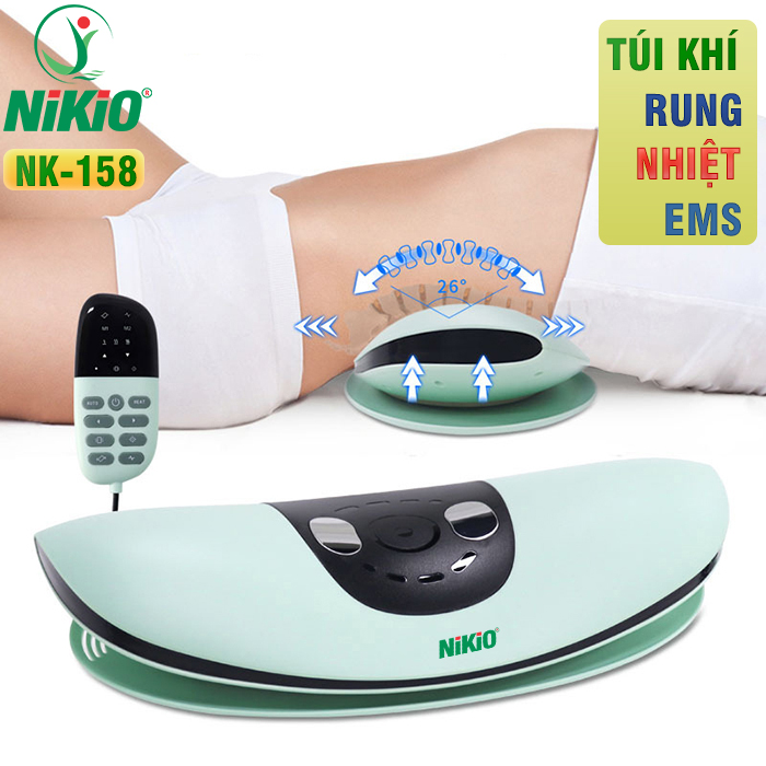 Máy massage thắt lưng và kéo giãn cột sống lưng pin sạc Nikio NK-158