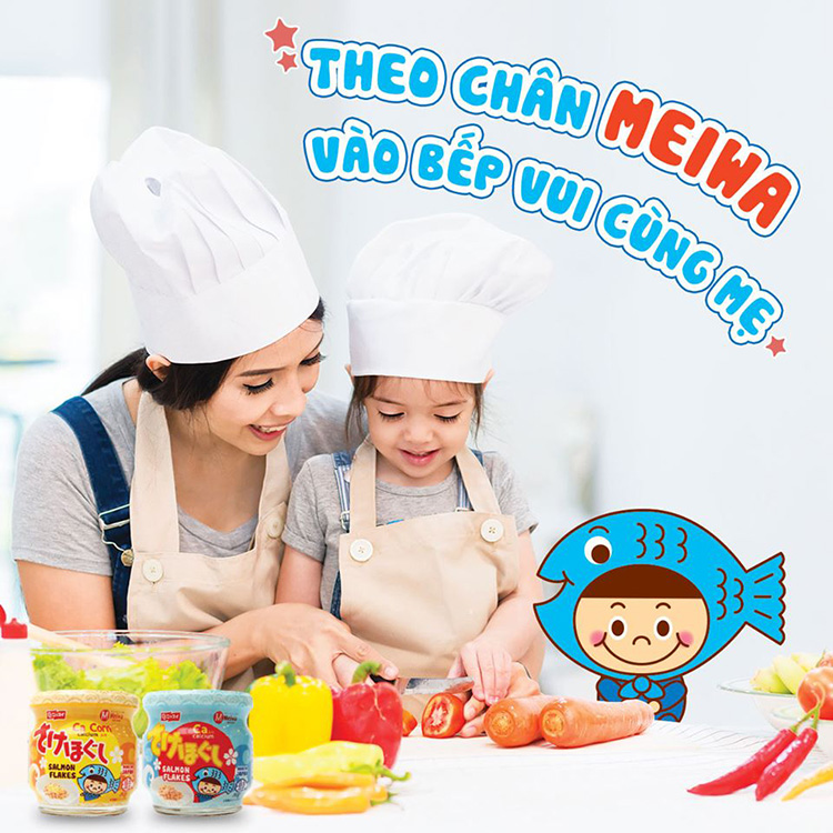 Hộp 4 Lọ Ruốc Cá Hồi Meiwa Vị Nguyên