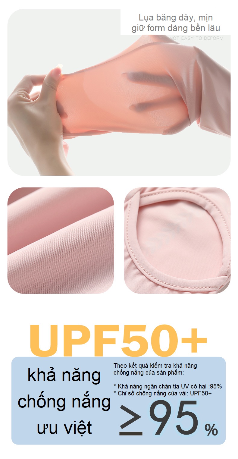 Găng tay chống nắng lụa băng dài Anasi FG-808 - Chống tia UV UPF50+ | Thiết kế mới 2023