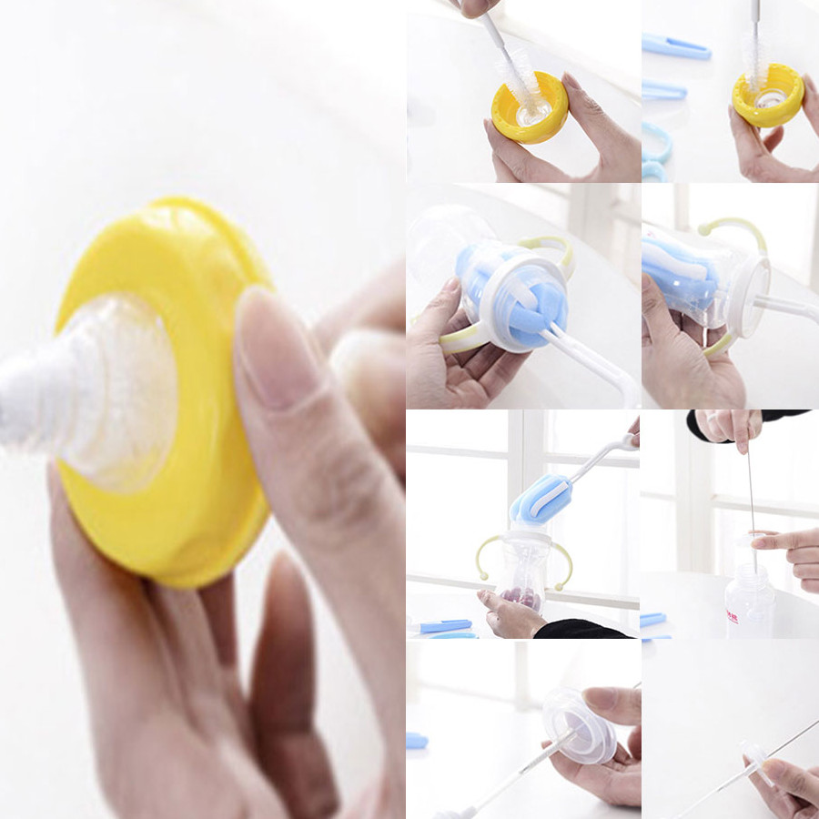 Bộ 5 Dụng Cụ Vệ Sinh Bình Sữa Cho Bé