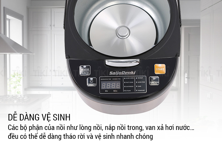 Nồi Cơm Điện Tử Saijo Denki SD-12A (1.8 Lít) - Hàng Chính Hãng