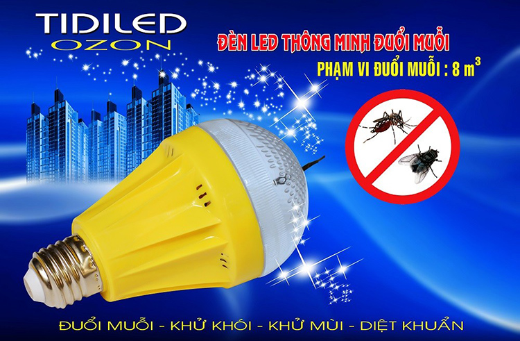 Đèn LED Thông Minh Đuổi Muỗi Và Khử Mùi, Diệt Khuẩn