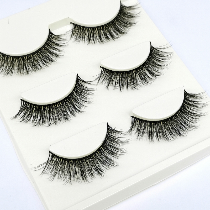 Lông mi giả lông chồn 3 Fashion Eyelashes 3 Faux-Cils 3D 1 bộ 3 cặp