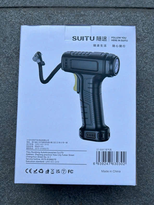 Máy bơm lốp cầm tay cho xe hơi, xe máy sạc pin không dây cầm tay dễ dàng tiện lợi đa năng (Tặng kèm quà ngẫu nhiên)