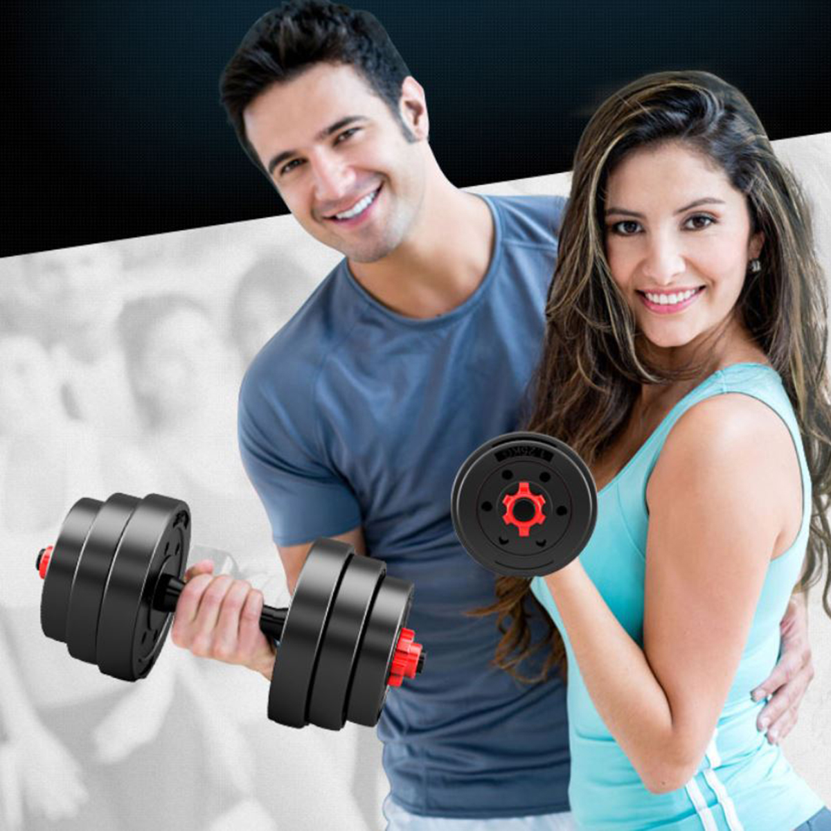 Bộ Tạ Tập Gym Tại Nhà 40kg - Bộ Tạ Tay Đa Năng Điều Chỉnh Cân Nặng - Kết Hợp Tạ Tay, Tạ Đẩy, Tạ Đòn - Phân loại (40kg) - Hàng Chính Hãng