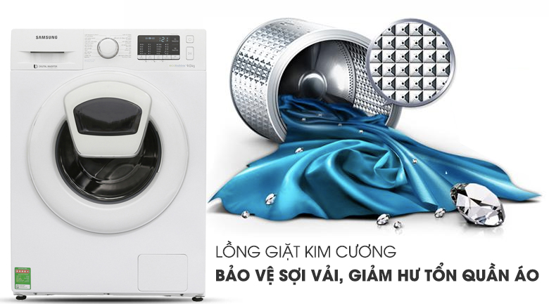 Máy Giặt Cửa Trước Inverter Samsung WW10K44G0YW/SV (10kg) - Hàng Chính Hàng - Chỉ Giao tại Hà Nội