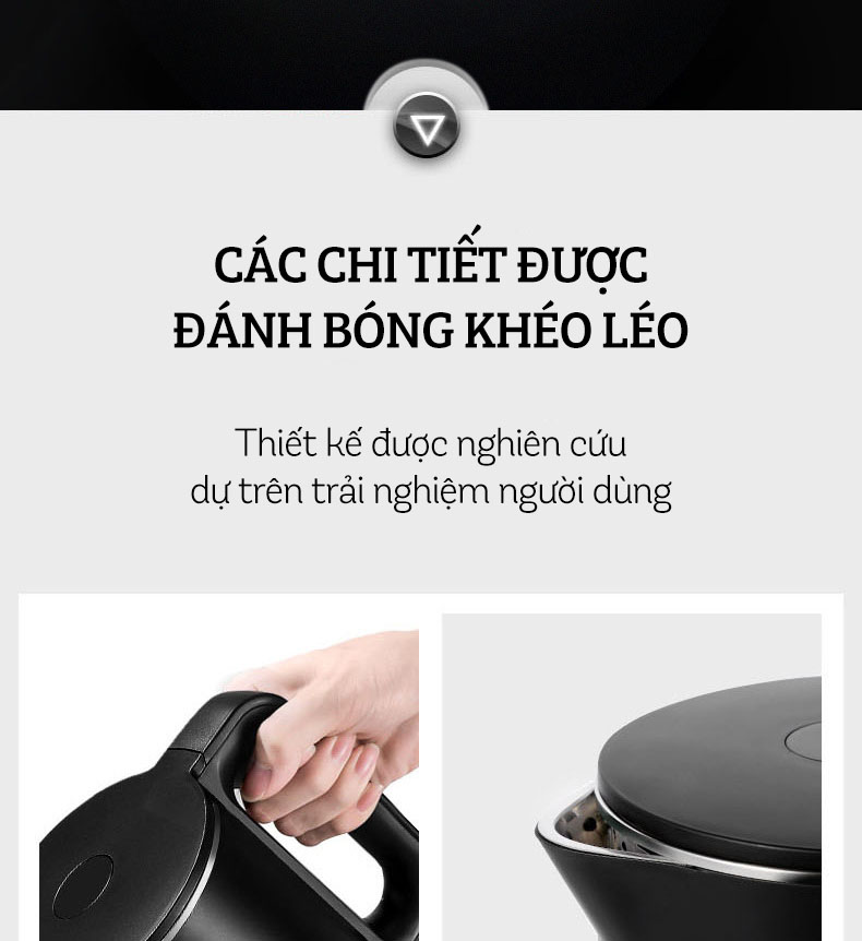 Ấm Siêu Tốc Inox 2 Lớp DAMAS DK-6018B (1.8L) - Hàng Chính Hãng