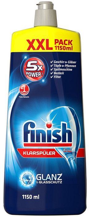 Combo viên rửa chén bát finish all in 1 hộp 90 viên + muối rửa ly finish 1,5kg + nước làm bóng finish 1150ml 5