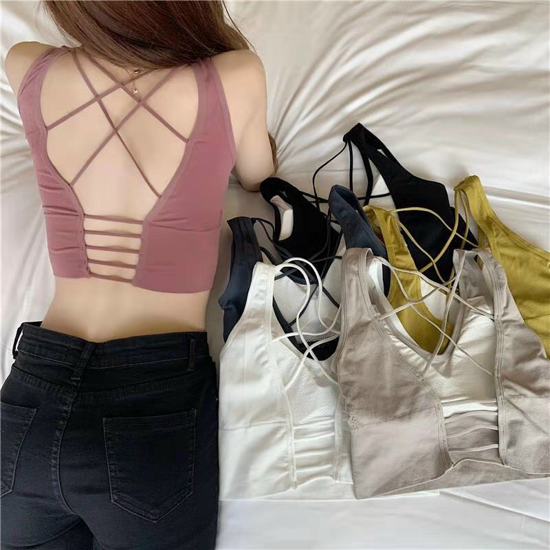 Sét 2 Bra, Áo Tập Gym, Yoga, Thể Thao Cho Nữ Chất Liệu Cotton Mềm Mại, Thấm Hút Mồ Hôi (Giao màu ngẫu nhiên)