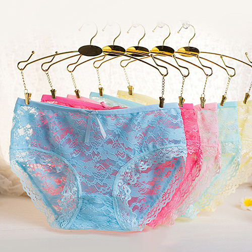 Combo 05 Quần Lót Nữ Ren Nơ Nhiều Màu Cao Cấp Thoải Mái Sexy (3 size)