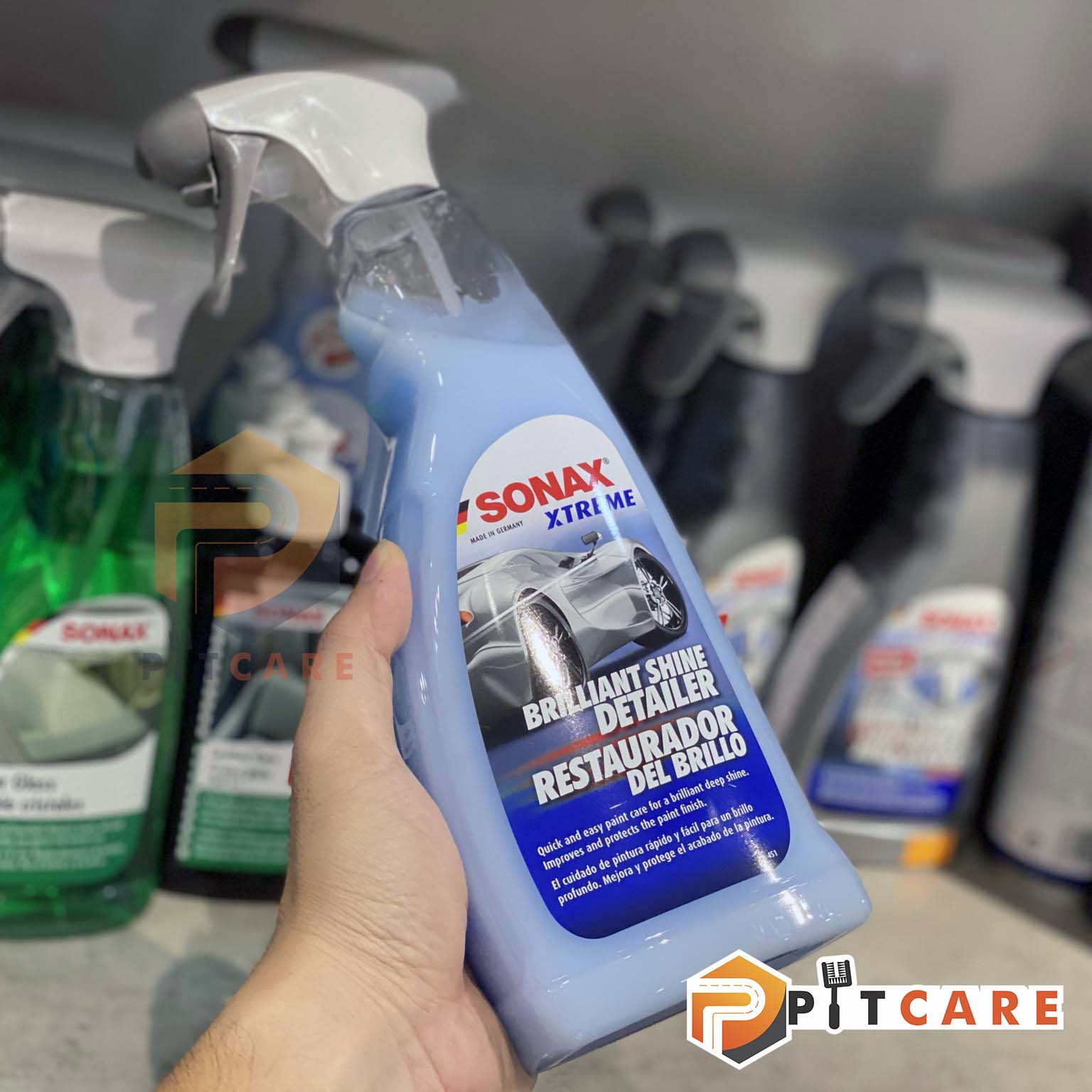 Chai xịt bóng nhanh dùng cho sơn bóng, sơn mờ, wrap Sonax Xtreme Brilliant Shine Detailer 287400 750ml