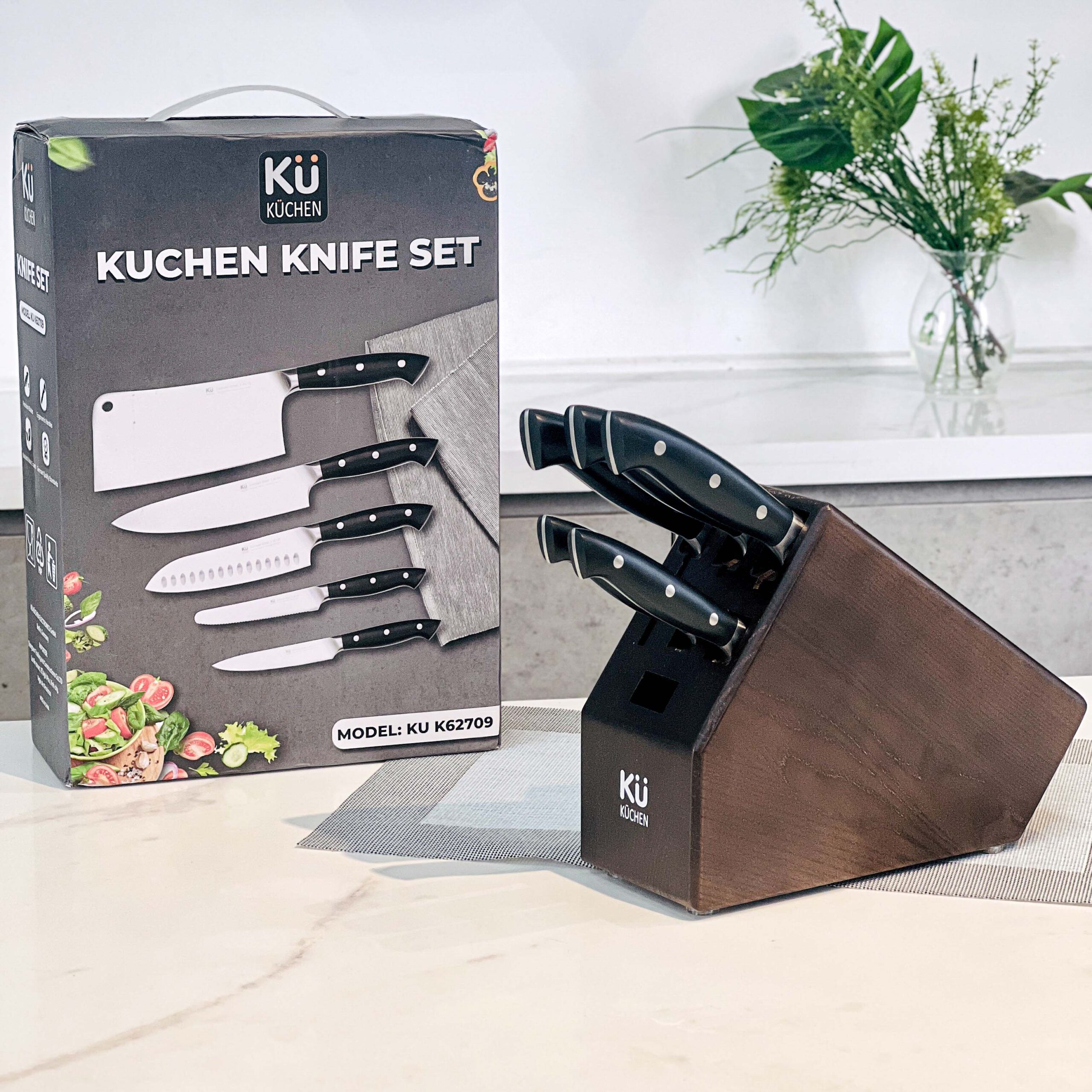 Bộ Dao 7 Món Nhà Bếp Bằng Thép Không Gỉ KUCHEN ĐỨC - KU K62709 -  Hàng Chính Hãng