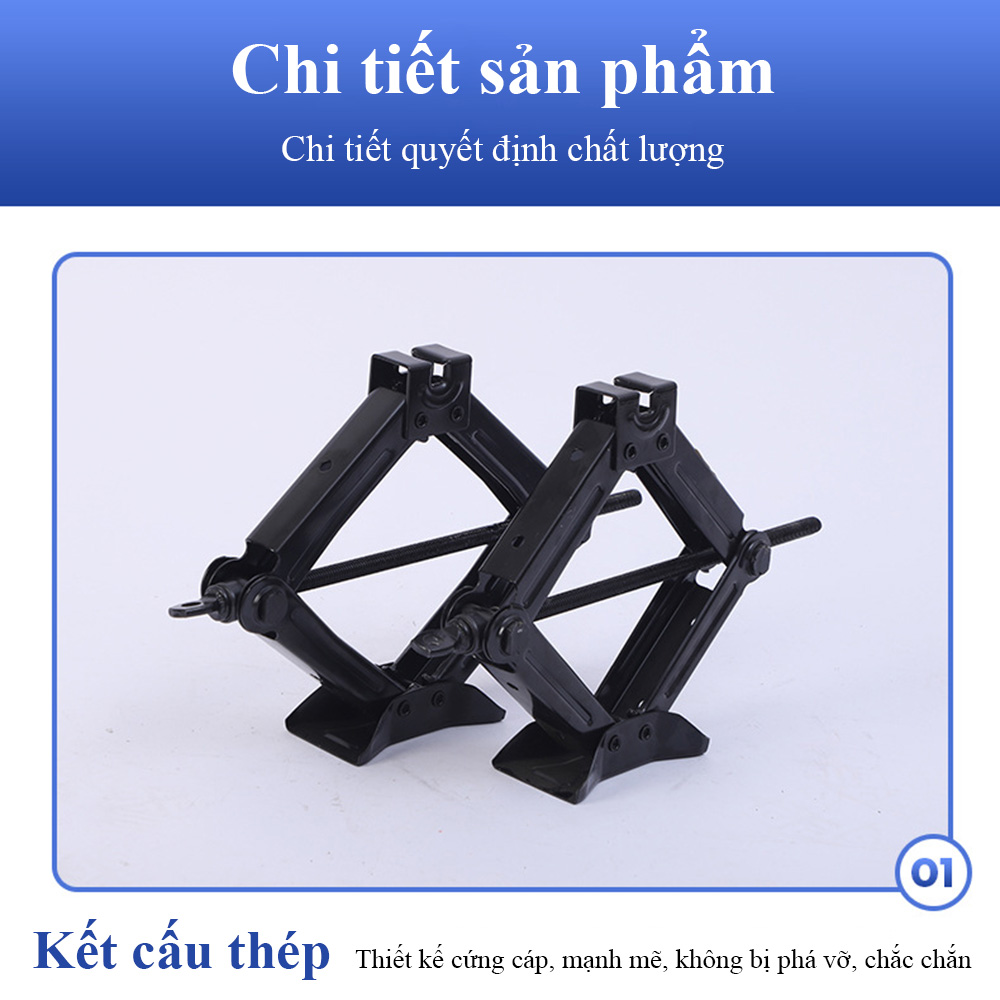 Kích nâng hạ quả trám ABG kích nâng gầm ô tô xe máy, kích chữ a có đòn bẩy tiện lợi