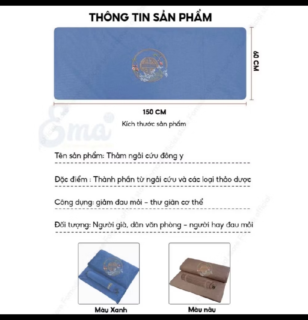 Thảm Ngải Cứu Điện, Đệm Sưởi Ngải Cứu Đông Y Hỗ Trợ Đau Vai Gáy, Đau Lưng Nhức Mỏi Xương Khớp