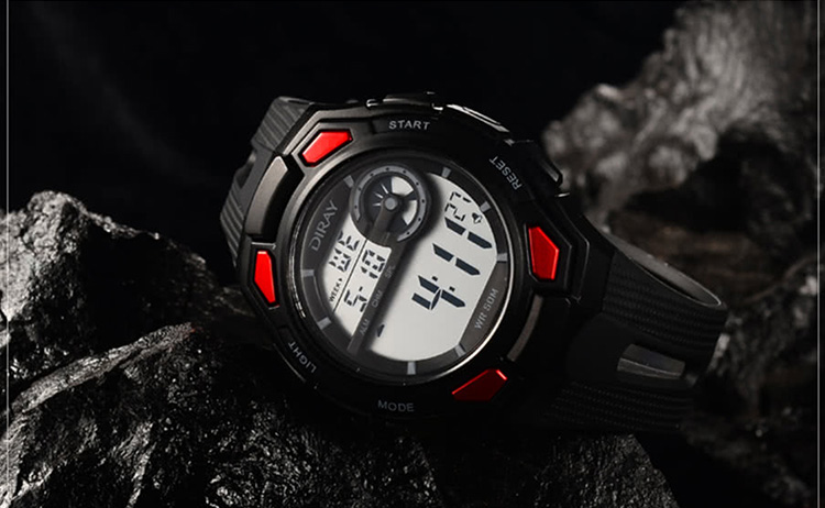 DIRAY 50M Water-resistant Large Dial Digital Men Watches Sport Wristwatches Luminous Military Relogio Masculino