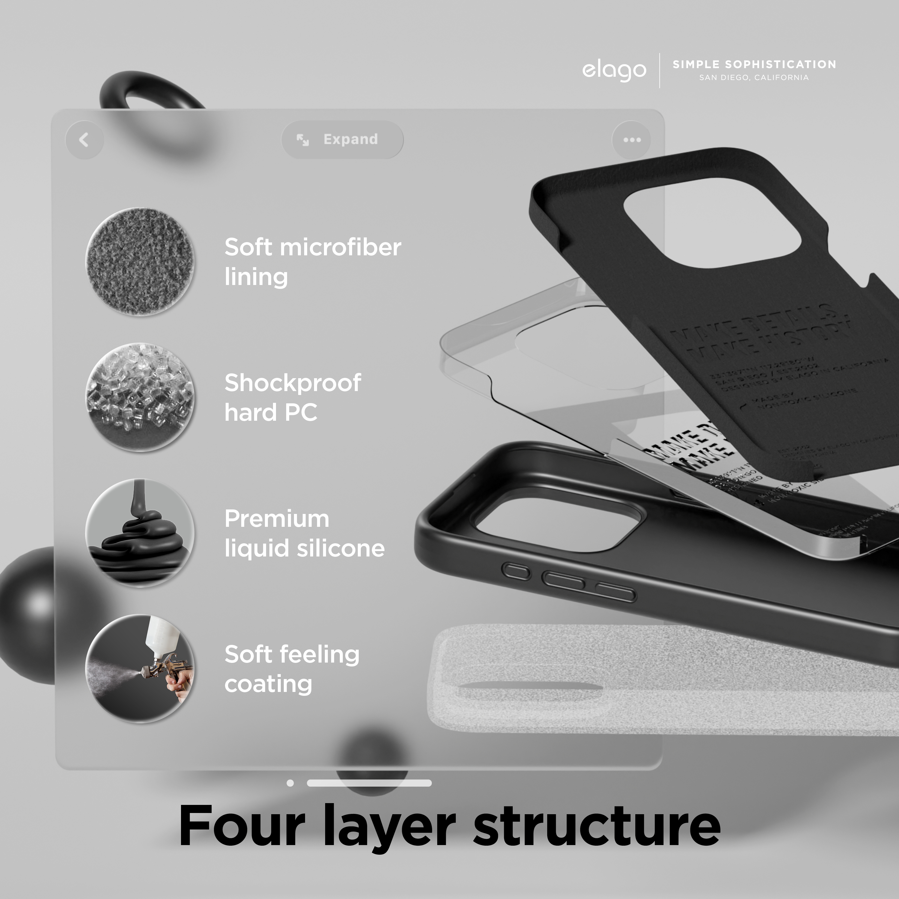Ốp Lưng Cho iPhone 15 ProMax/ iPhone 15 Pro ELAGO Premium Silicone Case_ Hàng chính hãng