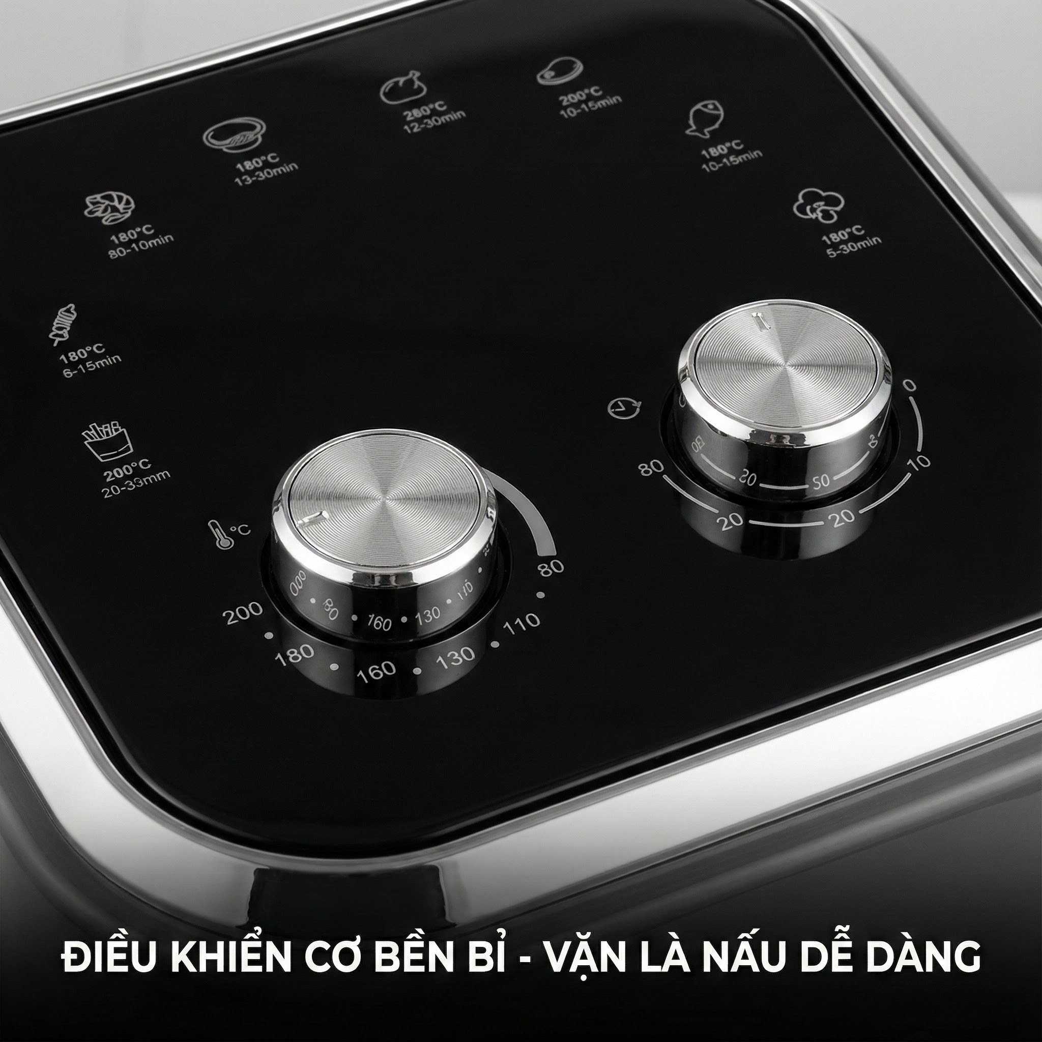 Nồi chiên không dầu 6L Mishio MK408 – Màu Xám Sang Trọng, Bảo Hành 24 Tháng - hàng chính hãng