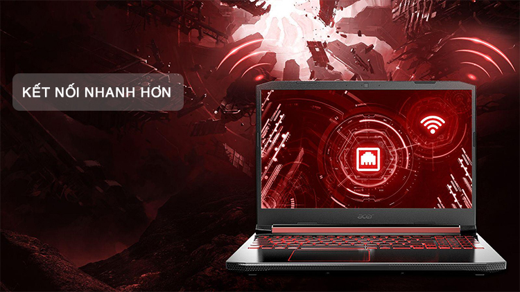 Laptop Acer Nitro 7 Carbon AN715-51-750K NH.Q5HSV.003 Core i7-9750H/ GTX 1660TI/ Win10 (15.6 FHD IPS) - Hàng Chính Hãng