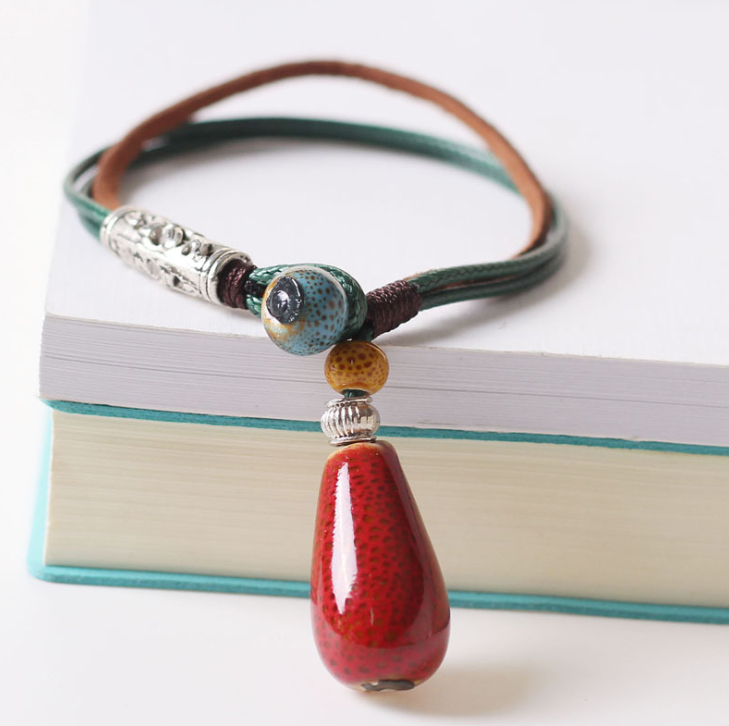 Vòng tay gốm thời trang Vintage dễ thương giọt nước VGOM51