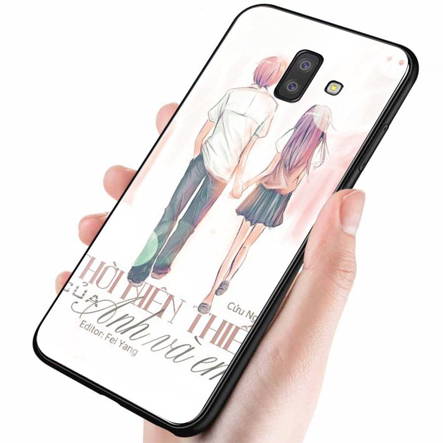 Ốp kính cường lực dành cho điện thoại Samsung Galaxy J4 - J6 - J6 PLUS/J6 PRIME - J8 - bìa sách ngôn tình - tinh002