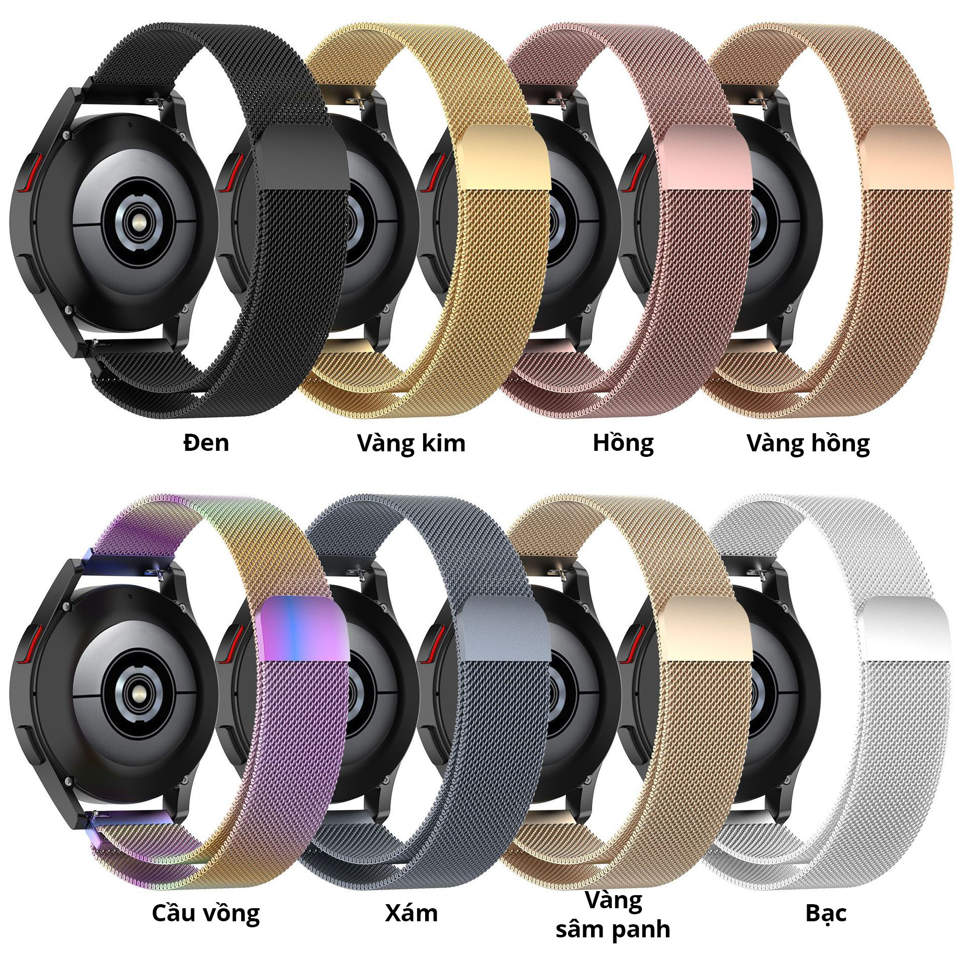 Dây Samsung Watch 4/ Watch 4 Classic - Dây thép, khóa nam châm