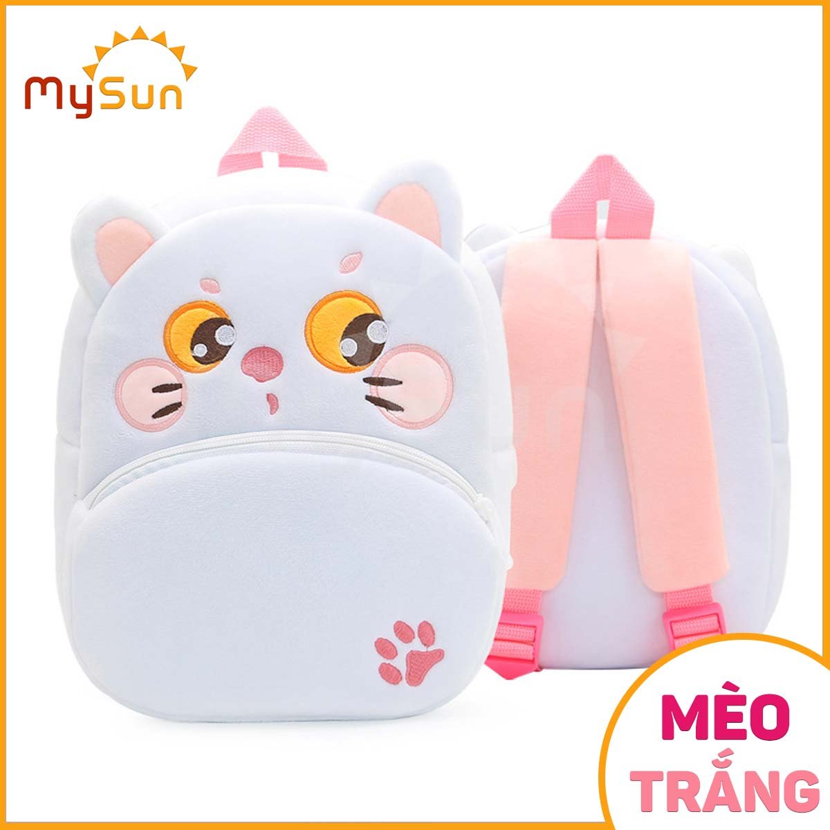 Balo cặp vải cho bé mầm non đi học nhà trẻ mẫu giáo MySun