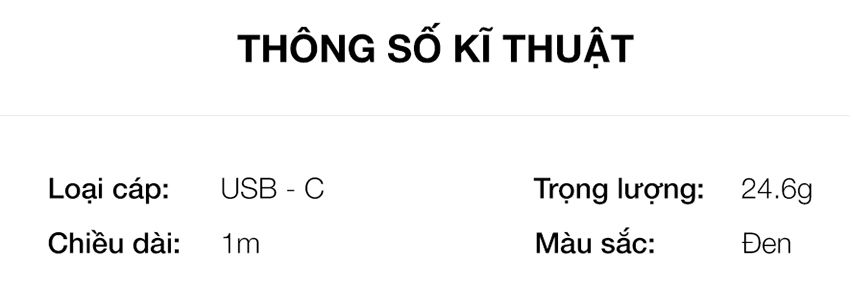 Cáp USB Type-C Xiaomi (Đen)