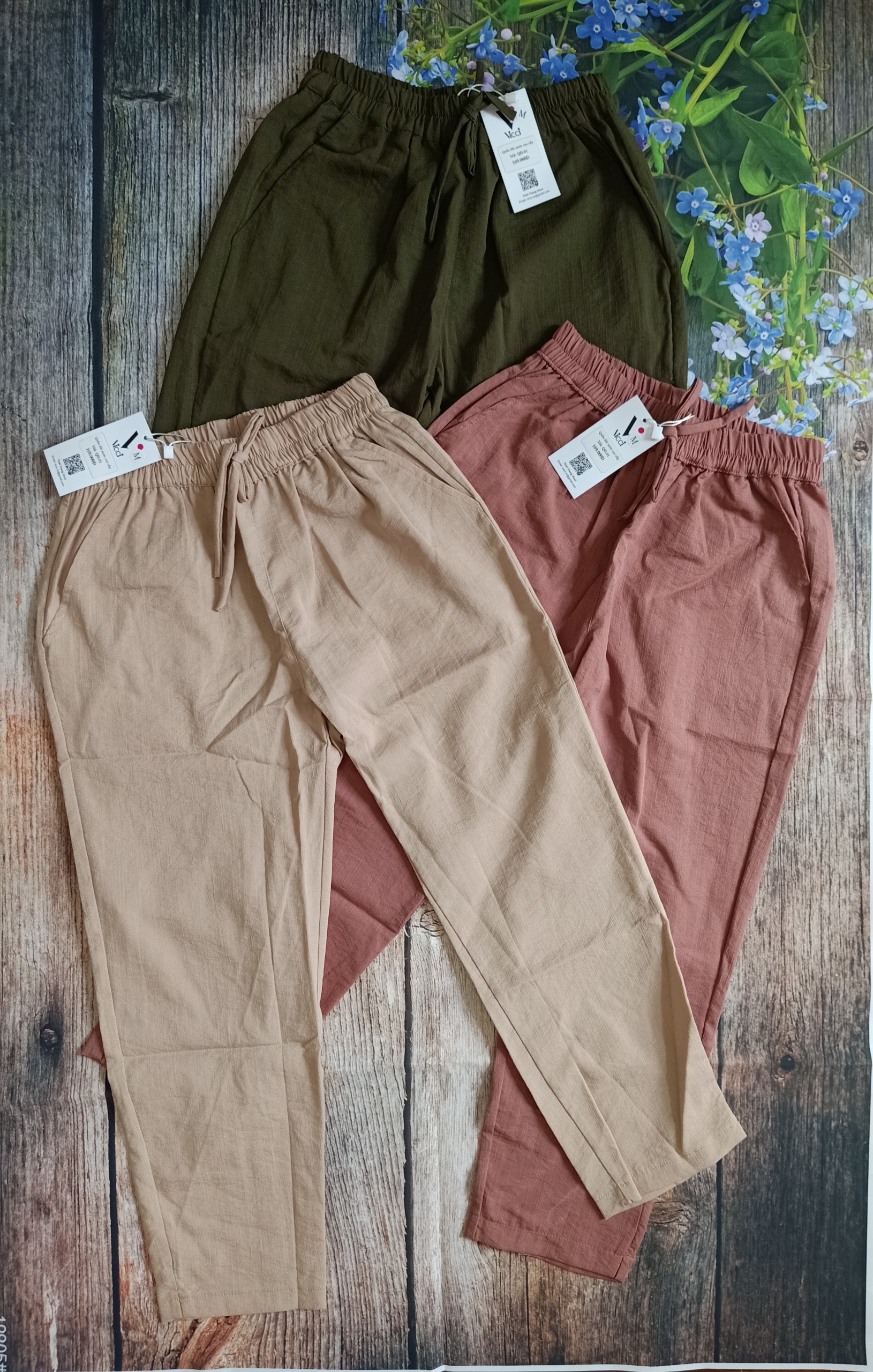 Quần baggy đũi xước Vicci vải cao cấp nhiều màu