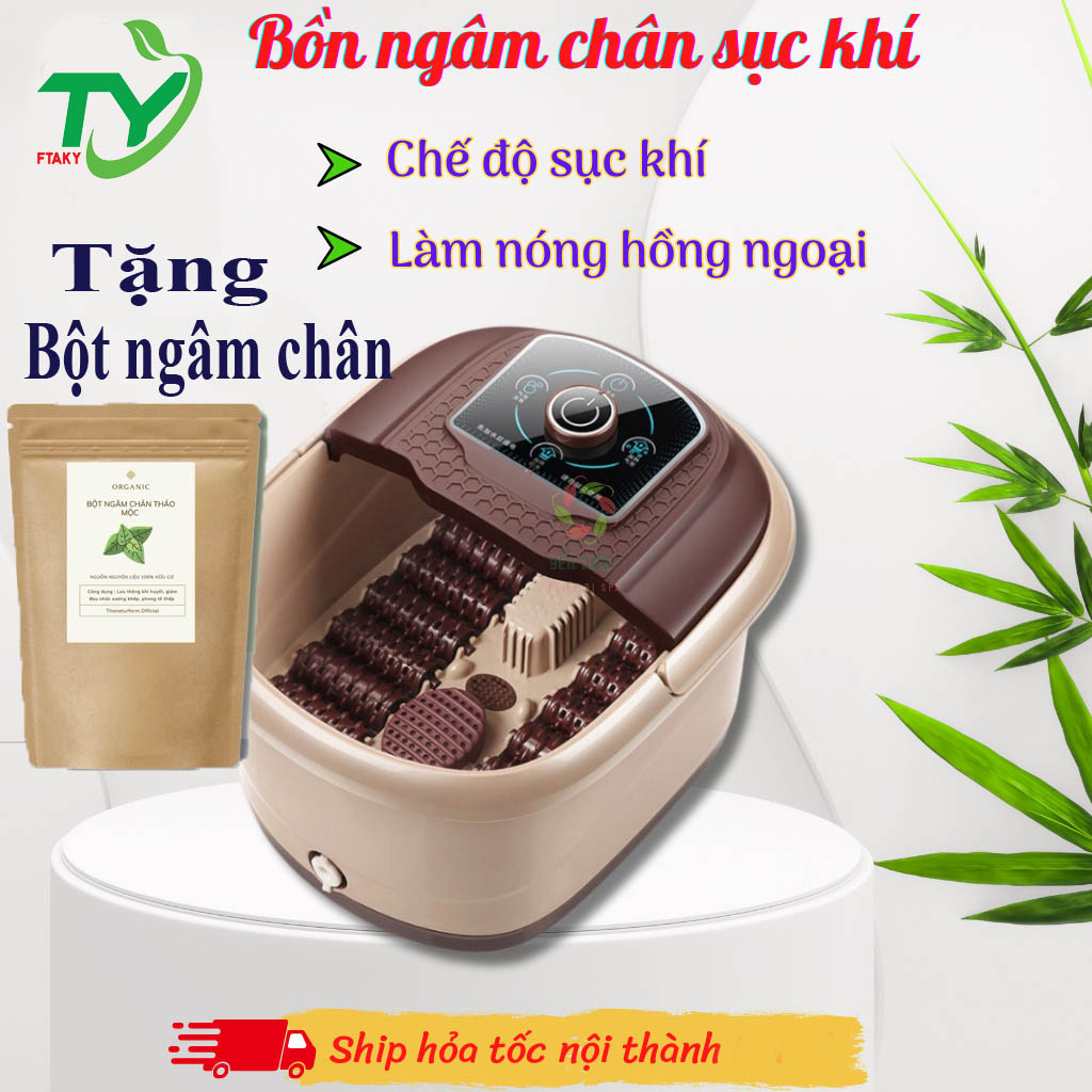[KO tự động] Bồn ngâm chân hồng ngoại có sục khí | Bồn ngâm chân không tự động | Bồn massage chân Hàng chính Hãng