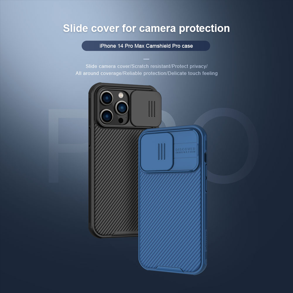 Ốp Nillkin bảo vệ Camera cho iPhone 14 Pro / iPhone 14 Pro Max Nillkin Camshield PRO nắp đậy bảo vệ Camera - Hàng Nhập Khẩu