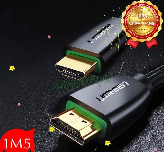 Cáp HDMI 2.0 hỗ trợ 3D , 4K dài 1.5m UGREEN HD118 40409 - Hàng Chính Hãng
