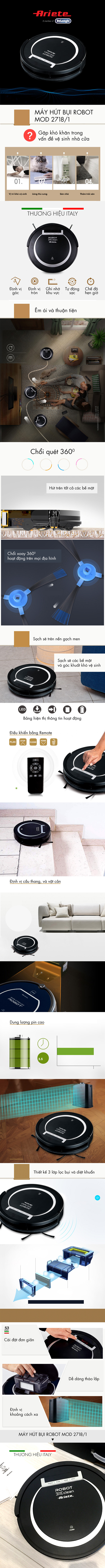 Hút bụi Robot Ariete  MOD. 2718/1