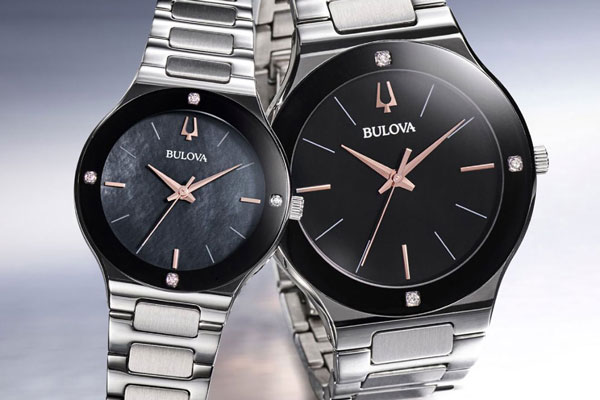 Đồng Hồ Bulova Nam Đính Kim Cương Dây Thép Không Gỉ Máy Pin 96E117 - Mặt Đen