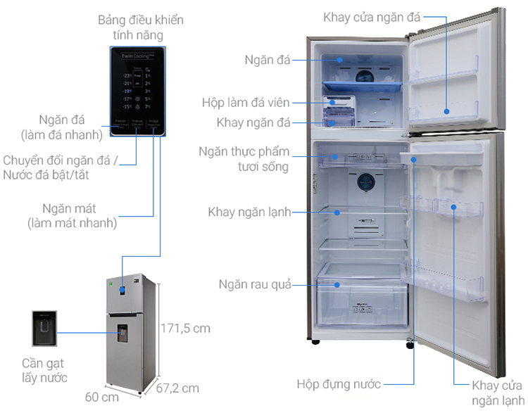 Tủ Lạnh Samsung Inverter RT32K5932S8/SV (319L)