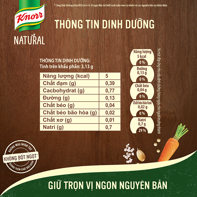 Bột Nêm Tự Nhiên Knorr Natural - Vị Rau Củ (150g)