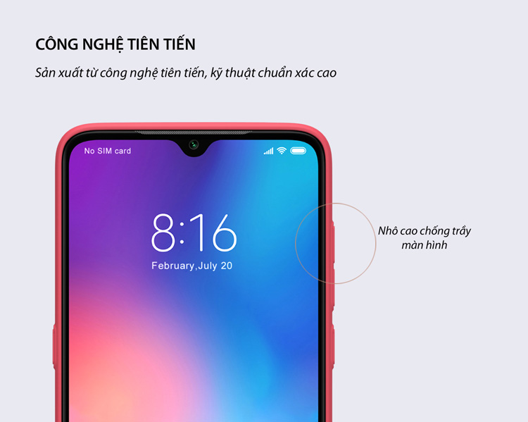 Ốp lưng Xiaomi Mi 9 Nillkin Super Frosted Shield