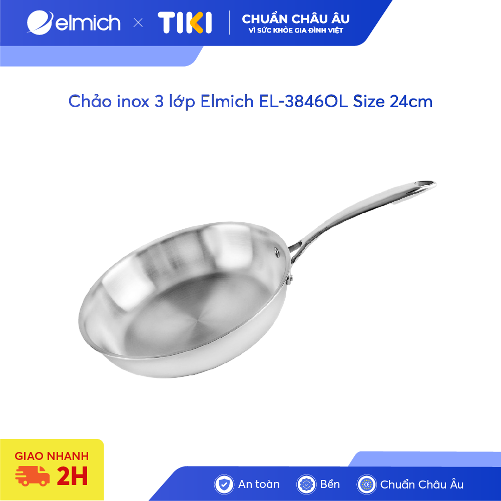 Chảo inox 3 lớp Elmich EL-3846OL Size 24cm