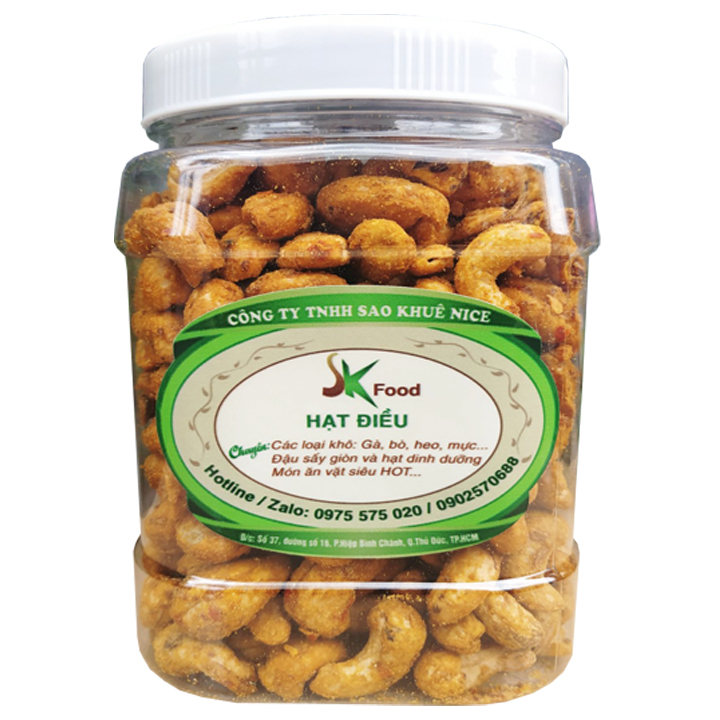 1Kg Hạt Điều Rang Tỏi Ớt Loại Ngon Hiệu SK FOOD