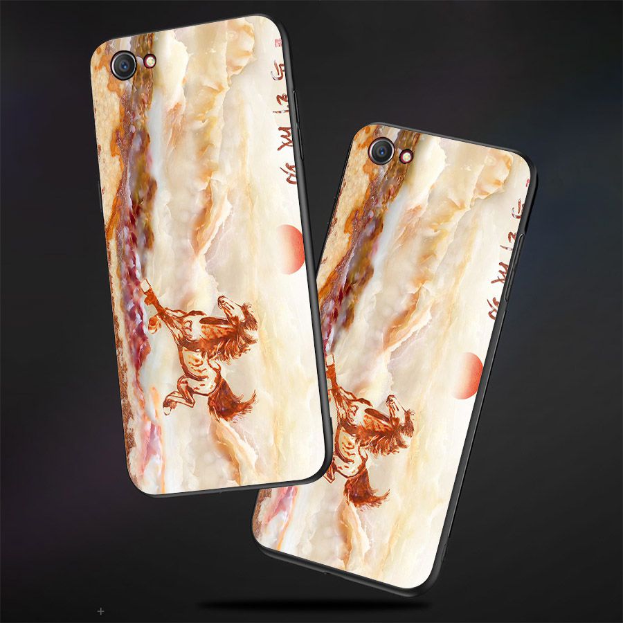 Ốp điện thoại kính cường lực cho máy Oppo F5 - hình vân Đá MS VANDA005