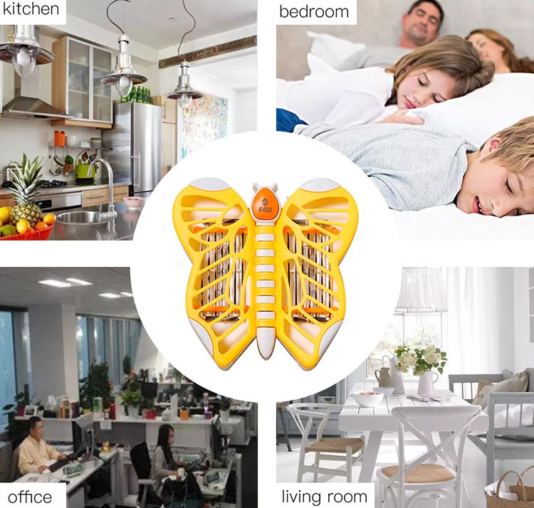 Mini Electronic Cartoon Butterfly LED Mosquito Killer Lamp Insect Fly Bug Zapper Night Lamp Killer Non-toxic