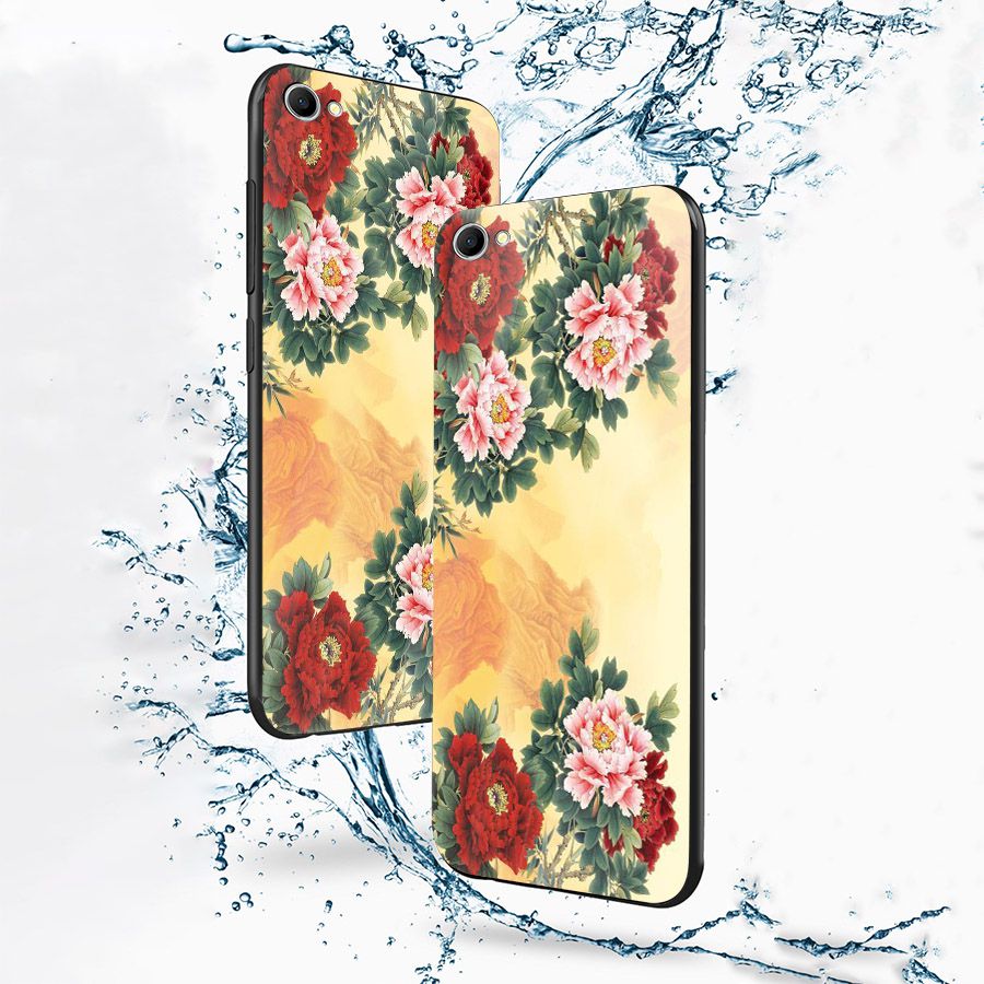 Ốp điện thoại kính cường lực cho máy Oppo A39/NEO9S - mẫu đơn MS MAUDON067