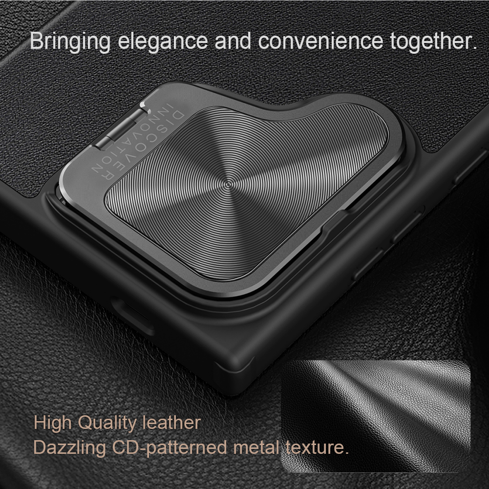 Ốp Lưng Nillkin Qin Prop Leather Case cho Samsung Galaxy S24 Ultra - Hàng Chính Hãng
